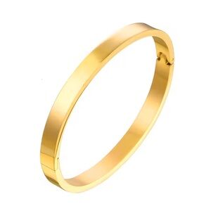 Gold Stainless Steel Bangle Bracelet